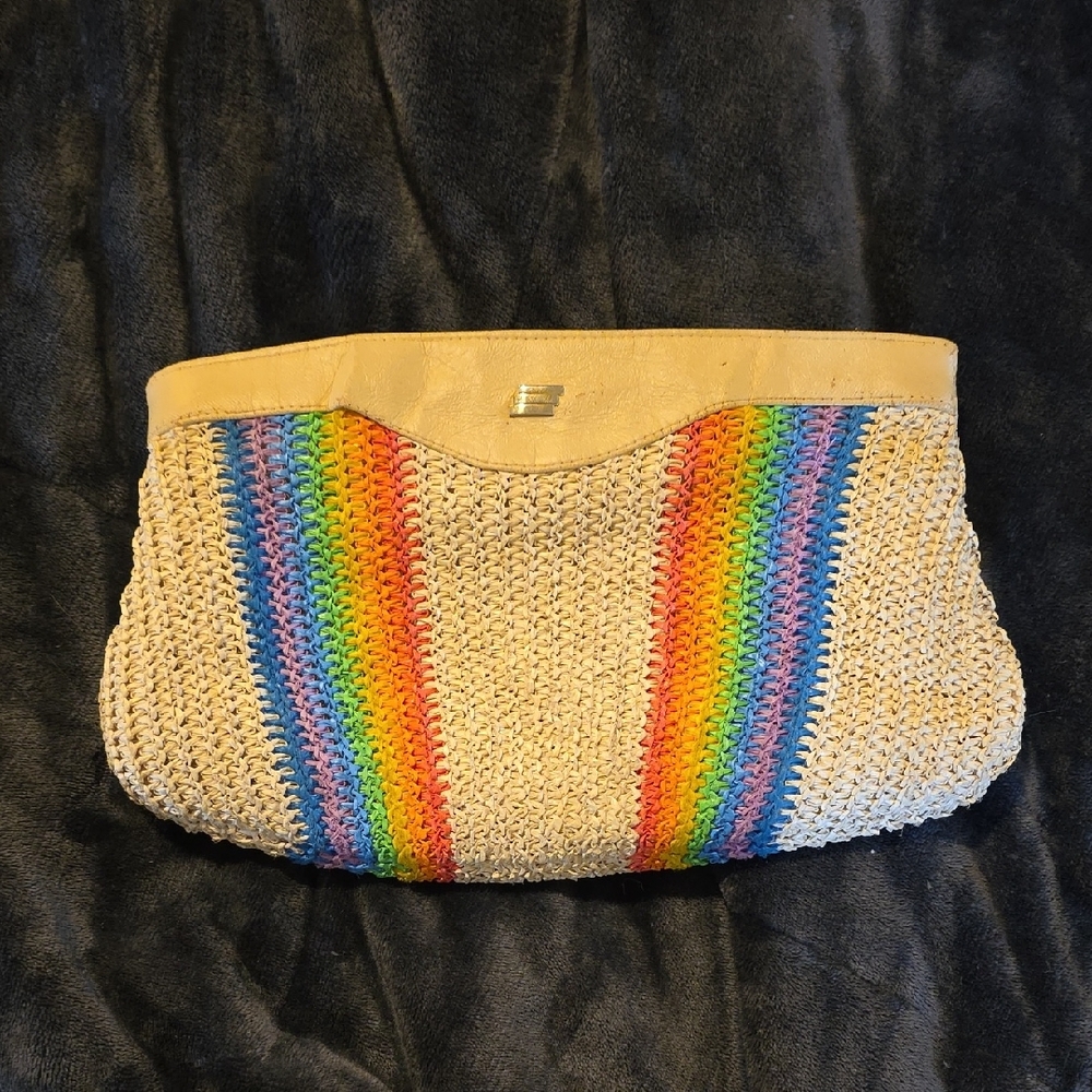 Colorful Woven Clutch